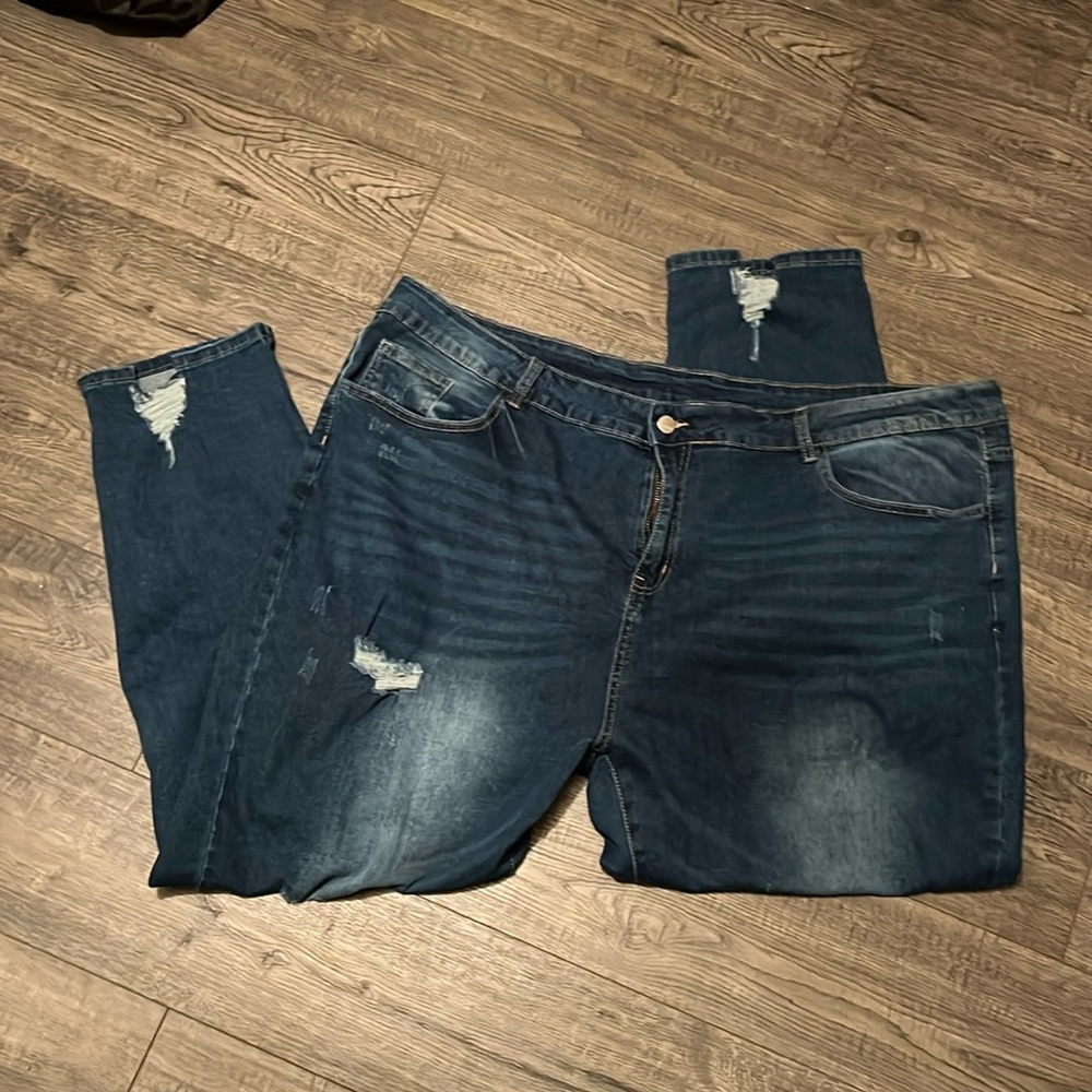Women’s plus size‎ 24/6XL distressed skinny jeans